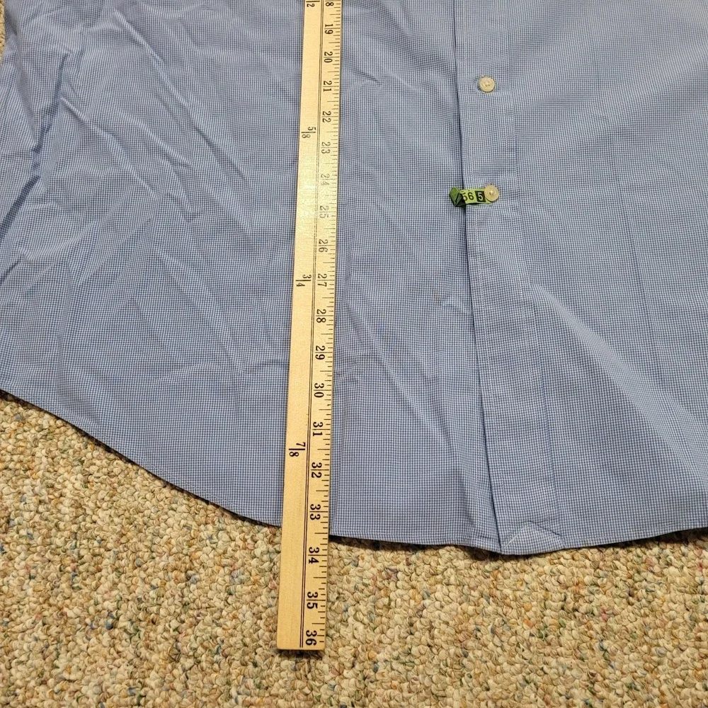 Polo Golf Ralph Lauren Shirt Mens 2XL Blue Micro‎ Check Button Up Lofting Pony